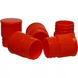 Karter Scientific Test Tube Cap, Hollow Bottom, 16mm, Orange, Karter Scientific 93A25 (Pack 25)