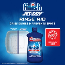 Finish Jet-Dry Rinse Aid, Dishwasher Rinse Agent & Drying Agent, 16 Fl Oz (Pack of 1)