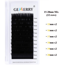 GEMERRY 15-20 mm Mix Individual Eyelashes for Eyelash Extension 0.05 D Curl 1:1 Eyelash Extensions 1 to 1 Eyelash Long Eyelashes Individual Lash Extensions by GEMERRY (0.05-d Curl Mix 15-20 mm)