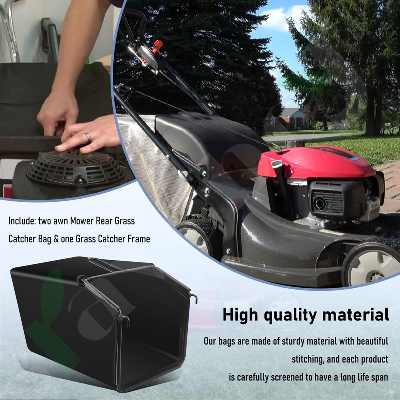 Lawn Mower Rear Grass Catcher Bag W/Grass Catcher Frame Set