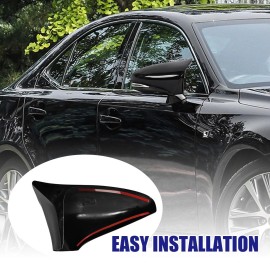 Gloss Black M Style Side Mirror Cover Caps For Lexus IS200 300 350 450 2014-2020