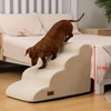 Aodisman 4-Step Dog Stairs and Ramp for Beds or Couches,Non-Slip