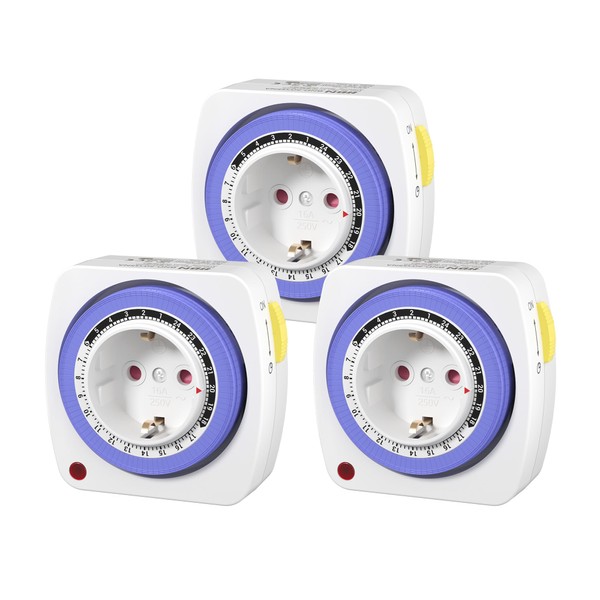 HBN 3 x Mechanical Timer Switch with 96 Analogue Switching