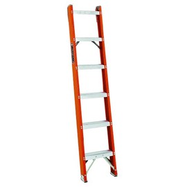 Louisville Ladder FH1006 300-Pound Duty Rating Fiberglass Shelf Ladder, 6-Foot