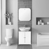 Pinikuyiro Bathroom Pedestal Sink Storage Cabinet with 2 Doors Traditional