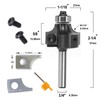 Sinoprotools Round Over Router Bits 1/4 Inch Shank，1/4'' Radius with