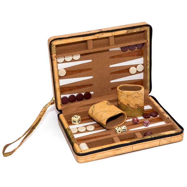 United Nations of New York Magnetic Travel Backgammon Set (Small) **This is A Small Set The Pieces are About The Size of A DIME**
