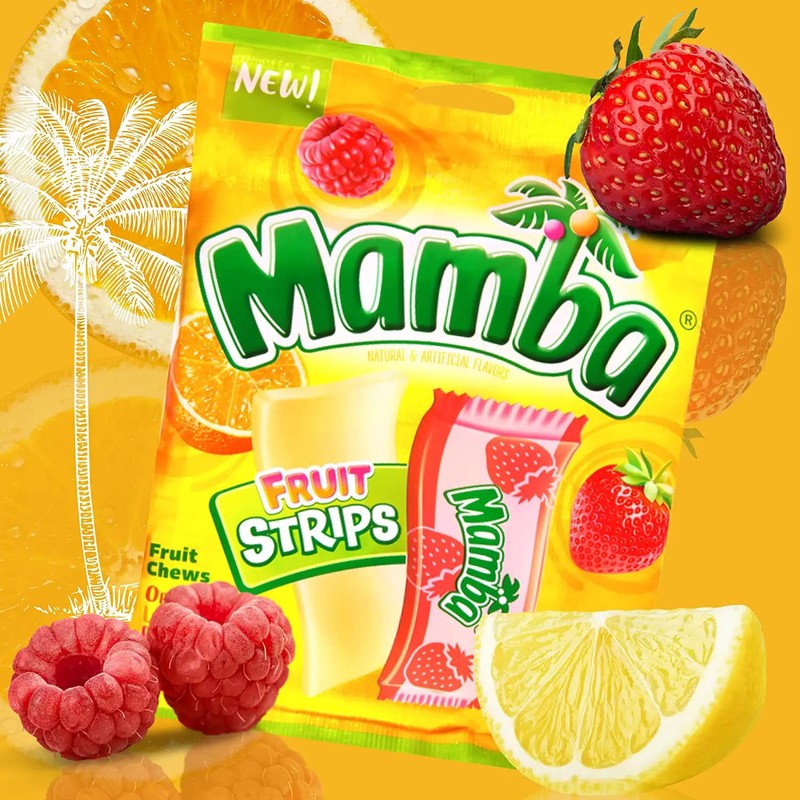 Needzo Mamba Chewy Candy Assortment, Tropical Chews, Fruit Strips, and