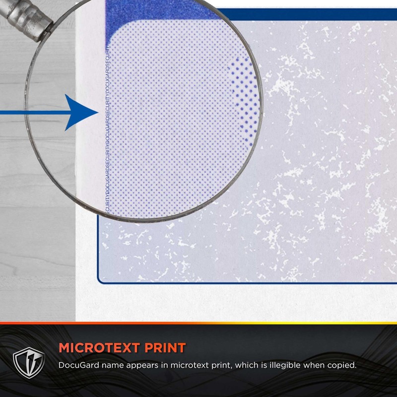 DocuGard Blue/Red Premier Prismatic Top High Security Check Paper -