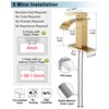 HOIGY Gold Bathroom Faucet Waterfall, Brass Bathroom Faucets Single Hole