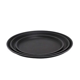 APS Tablett „Gastro“, schwarzes Serviertablett, Tablett aus GFK mit Rutschfester Oberfläche, Ø 27,5 x Höhe 2 cm, schwarz