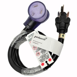 Parkworld EV/Dryer 3 Prong 10-30 Extension Cord UL Listed, NEMA 10-30P to 10-30R Lighted Female, 30A, 250V, 7500W (4FT)