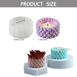 WWYSSZ 2 Stück Silikonform Kerzenhalter Teelichthalter, Gießform Kerzenhalter, Wiederverwendbare Gießformen Silikon, Für Kerzen & Blumentöpfe-Teelichthalter Formen Für Beton, Gips, Epoxidharz