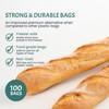 Plastic Bread Bags for Homemade Bread (6x28 inch)- Clear Baguette