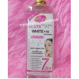 Veetgold GLUTA-WHITE X10 Face & Body Corrector & Glowing Oil. Spf15 With Pump