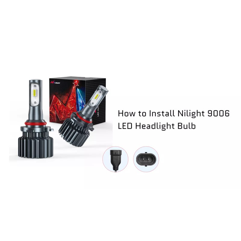 Nilight 9006/HB4 LED Headlight Bulbs E30 Series 30W 14000LM 6500K