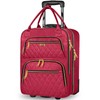 LASUK Underseat Carry On Luggage with Spinner Wheels, Stylish Lightweight