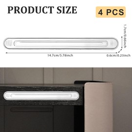4 PCS Wall Bumper Guards Clear Furniture Bumpers Silicone Rubber Wall Protector from Chair Back Rail Self Adhesive Strip Silicone Material Clear Cabinet Door Bumpers for Door Knobs Washer Shower Door