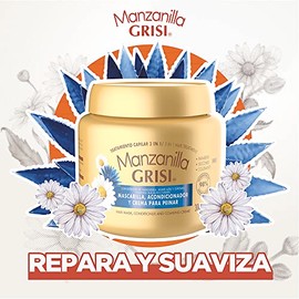Manzanilla Grisi, Tratamiento Capilar 3 En 1, Mascarilla, acondicionador y crema para peinar, 300 g - Producto Original de Alta Calidad, Entrega Rápid