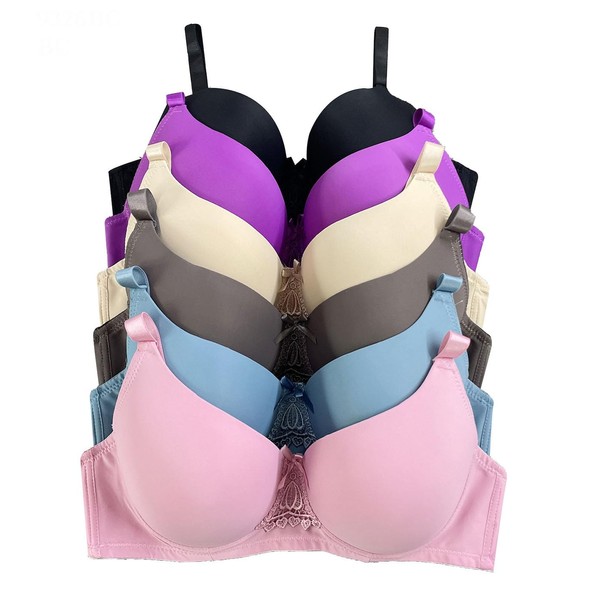 IHeyi 6 Pieces Full Cup/Demi Wired Gentle Pushup Push Up