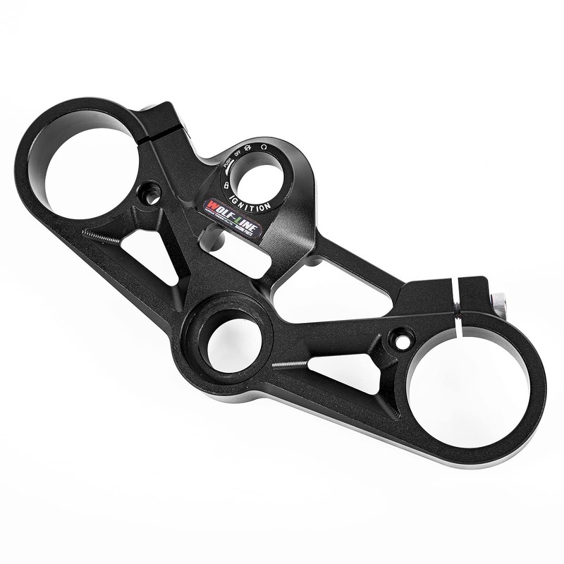 Lorababer Motorcycle Aluminum Top Triple Clamp Handlebar Assembly Regulator Front