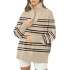 Womens Oversized Tunic Sweaters 1/4 Zipper Neck Knit Tops Casual