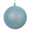 Vickerman 4" Baby Blue Glitter Ball Ornament, 6 per Bag