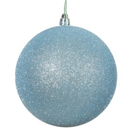 Vickerman 4" Baby Blue Glitter Ball Ornament, 6 per Bag