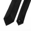 DR. ANISON Black Skinny Tie Men Women 2" (5CM) Slim