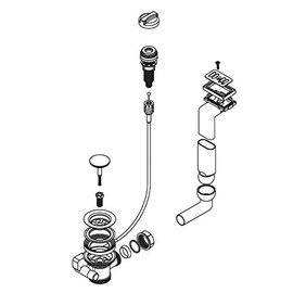 Drain Fitting for FRANKE Tina TAX and TAL 684 Built-in Sink 1 1/2 Inch / Replacement Part Sink / Drain and Overflow Fitting
