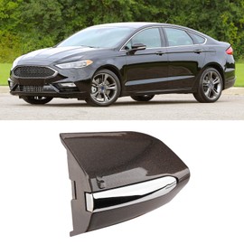 Jerbor Front Left Driver Exterior Door Handle Lock Bezel Cover Cap for Ford Fusion 2013-2020, Door Handle Cap for Edge 2015-2021 for DS7Z-54218A15-DC (Brown Chrome)