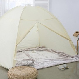 One-Touch Heating Tent (Large) - Winter Protection, Windproof, Draft & Thermal Insulation 4-person Pink