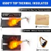 6500°F Upgraded Fireproof Document Bag with Lock, Fire proof Money