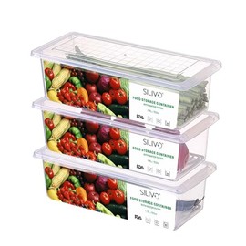 SILIVO 3-Pack Produce Storage Containers for Fresh Fruits & Vegetables