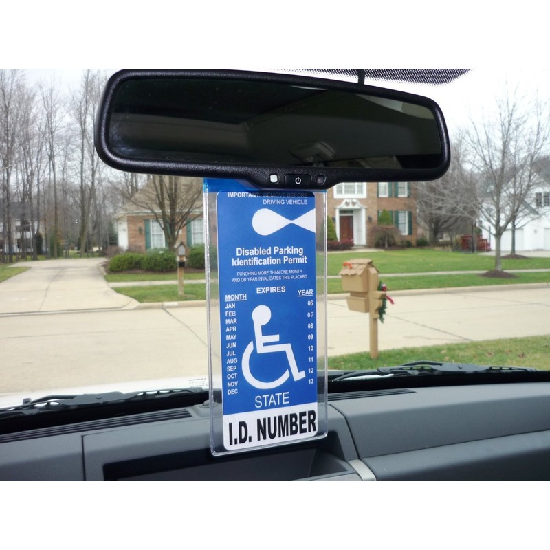 Mirortag Silver plus 2 Hooks by JL Safety- Handicap Tag