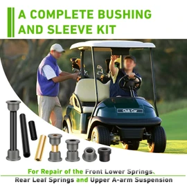 Club Car Precedent Bushing Kit, Polyurethane Bushings and Sleeve Kit for 2004-Up Golf Cart .Replace OEM# 102506601, 102506401, 102956201
