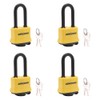 CINCINNO 4 Pack Heavy Duty Covered Laminated Steel Padlocks Keyed