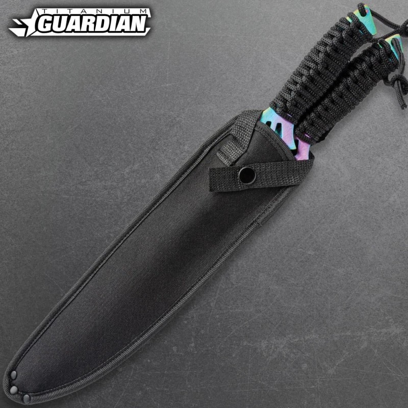 Bud K Titanium Guardian Twin Machete Set | Sheath |