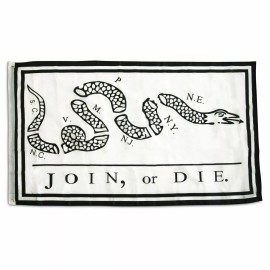 RFCO 3x5FT Join or Die Flag Revolutionary War Ben Franklin Historic History Colonies