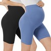 VALANDY Creamlush Maternity Shorts Over Bump Maternity Tights Belly Support