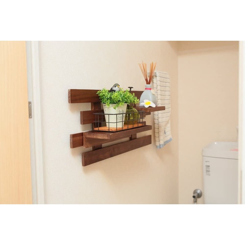 Osmac KT-1DB Wall Hanging Storage Wall Mounted Dark Brown Shelf
