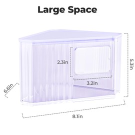 mini&moe Hamster Sand Bath Container - Small Animal Bathroom Shower Room Large Space Corner Digging Box with Cleaning Scoop Chinchilla Dust Bath House for Guinea Pig, Hedgehog, Gerbil