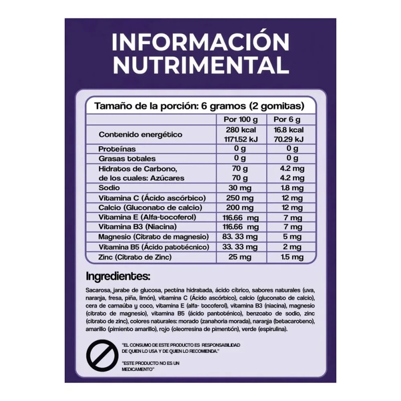 Multivitamínico Karmas Gummies Gomitas para Niños con Vitamina C y