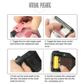 35mm Film Camera, Reusable Retro Film Camera with Waterproof Case, Kids Point and Shoot Camera, 1/100s Shutter Speed, F /9 28MM Lens, Lightweight, for Snorkeling Swimming (Light