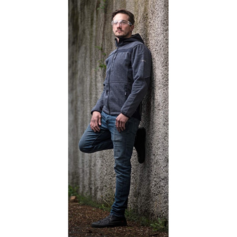 Uvex Pheos Supravision Excellence Safety Glasses, Transparent/Grey/Blue