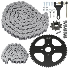 CILOYU 420 Chain + Mini Bike Sprocket 60T Kit 420 + &10T