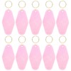 Nwsrayu 10pcs Blank Hotel Keychains Bulk Vintage Motel Keychain Vinyl