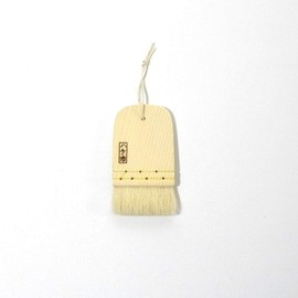 Hake City Brush, White Powder Brush, Funny Brush, High Quality, Goat Hair, 2.0 inches (50 mm), Short Handle, 1 Piece