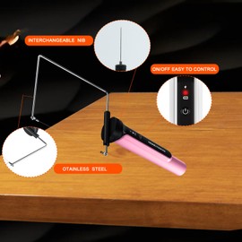 RONGTER 3 in 1 Hot Wire Foam Cutter Kit,Pink Foam Cutter Electric Foam Cutting Tool, Heated Foam Carving Knife Kit.