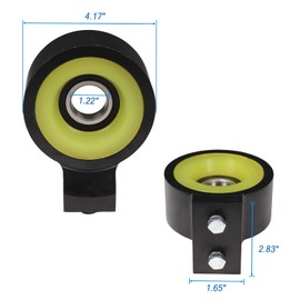 Heavy Duty Aluminum Poly Drive Shaft Carrier Bearing Replacement for Chevy Impala 1958-1964,Chevy GMC Truck 1963-1972 Heavy Duty Aluminum Poly Black